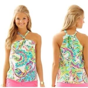 Lilly Pulitzer Colorful Paisley Tank Top